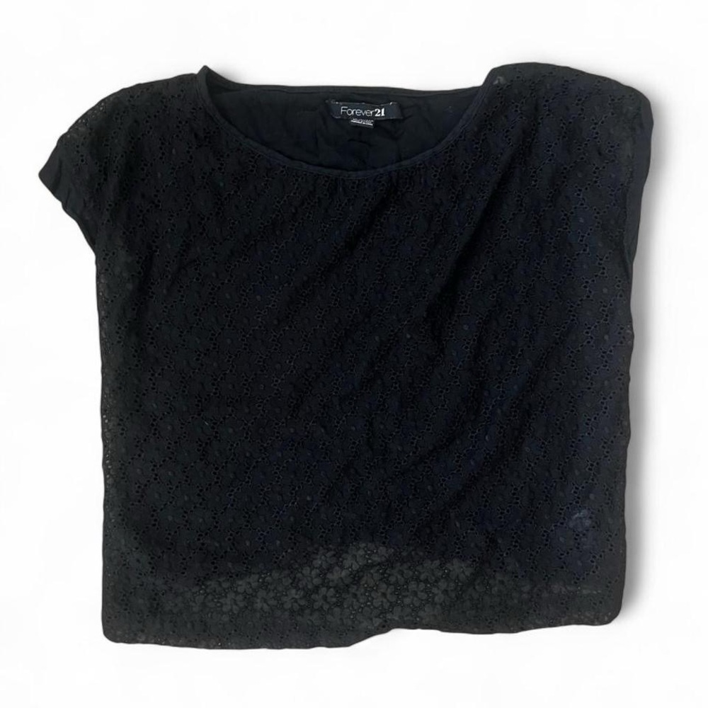 Forever 21 2010’s Elegant Black Eyelet Blouse